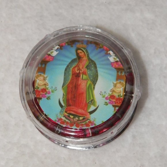 Men's Red Brown Scented Wood Rosary Beads Crucifix Guadalupe - Picture 6 of 6